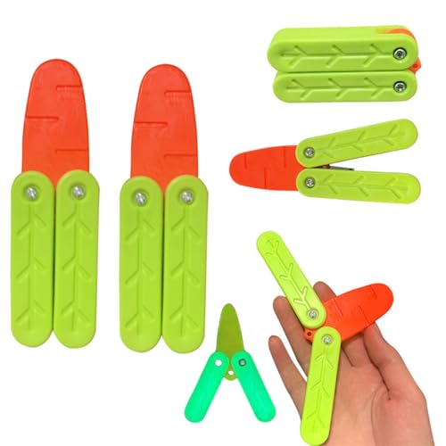 3D gedruckt Schwerkraft Messer Fidget Spielzeug,3D-Drucken Fidget-Messer-Spielzeug, Karotte Schwerkraft Sensory Toy, Das dunkle Schmetterlingsmesser-Spielzeug (2PC-B-Light) von CcaChe