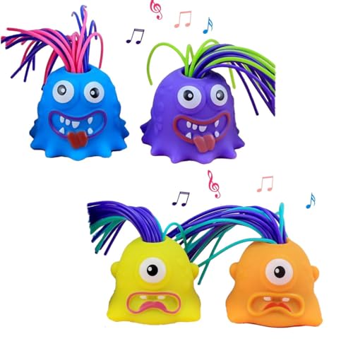 Haare Ziehen Sound Spielzeug, Schreiendes Monster Spielzeug,.Haare ziehen schreiendes Monster, Fatigue Toys Stressabbau Haare ziehen schreiendes Monster (4PC-1#) von CcaChe