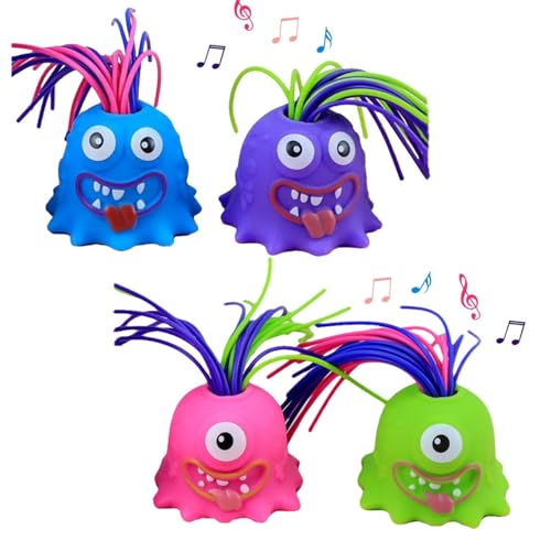Haare Ziehen Sound Spielzeug, Schreiendes Monster Spielzeug,.Haare ziehen schreiendes Monster, Fatigue Toys Stressabbau Haare ziehen schreiendes Monster (4PC-2#) von CcaChe