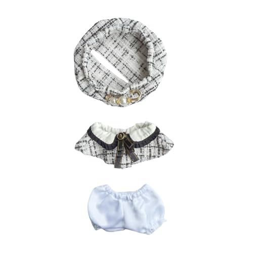 Ccipotatoo Kleidung für Puppen Zubehör, stilvolles Outfit Set 4 für 15 cm Puppenanzug, Mini Luxus Umhang Kleidung für Schlüsselanhänger, Puppenkleidungsset Ersatz (keine Puppe) (Stil 2) von Ccipotatoo