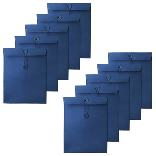 10 Stück A4 Kraftpapier Dokumententasche Umschlagtaschen aus Pappe Aktenordner Dokumenten-Organizer mit Schnur Externe Taste Wickeldichtung A4-Spezifikation vertikal Aktentasche für Büro Universität 10 Stück A4 Kraftpapier Dokumententasche Umschlagtaschen aus Pappe Aktenordner Dokumenten-Organizer mit Schnur Externe Taste Wickeldichtung A4-Spezifikation vertikal Aktentasche für Büro Universität von Ccomage