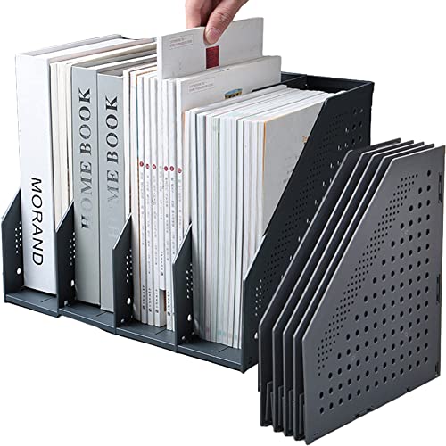 Faltbarer Stehsammler A4 mit 4 Fächer Desktop Stehordner Magazinständer Unterlagenhalter Zeitschriftenhalter Prospektsänder Zeitungsstände Briefablage Desk Organisation Rack für Büro, CD, Bücher von Ccomage