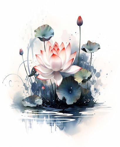 Ccqiangtie-stroe Malen nach Zahlen Leinwandgemälde,Tinte Lotusblume,DIY Handgemalt öLgemäLde Kit Als Geschenk für Erwachsene,Anfänger,Kinder,40x50cm Ccqiangtie-stroe Malen nach Zahlen Leinwandgemälde,Tinte Lotusblume,DIY Handgemalt öLgemäLde Kit Als Geschenk für Erwachsene,Anfänger,Kinder,40x50cm von Ccqiangtie-stroe