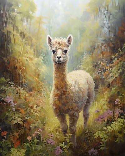 Ccqiangtie-stroe Malen nach Zahlen Leinwand Malset,Waldlandschaft Tier Alpaka,Erwachsene Kinder Malen nach Zahlen Kit DIY Geschenk Art Home Decor Dekoration,40x50cm Ccqiangtie-stroe Malen nach Zahlen Leinwand Malset,Waldlandschaft Tier Alpaka,Erwachsene Kinder Malen nach Zahlen Kit DIY Geschenk Art Home Decor Dekoration,40x50cm von Ccqiangtie-stroe