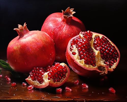Malen nach Zahlen Sets auf Leinwand,Obst Granatapfel,DIY Handgemalt Ölgemälde auf Leinwand Kit Geschenk für Erwachsene,Anfänger,Kinder,40x50cm Malen nach Zahlen Sets auf Leinwand,Obst Granatapfel,DIY Handgemalt Ölgemälde auf Leinwand Kit Geschenk für Erwachsene,Anfänger,Kinder,40x50cm von Ccqiangtie-stroe