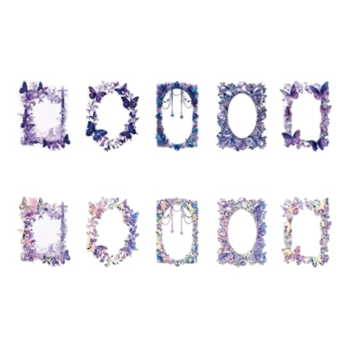 10 Blätter Border Sticker Crystal Museums Serie Aufkleber Dekorative Ästhetische Scrapbooking Supplies Border Decorative von CeaBulo