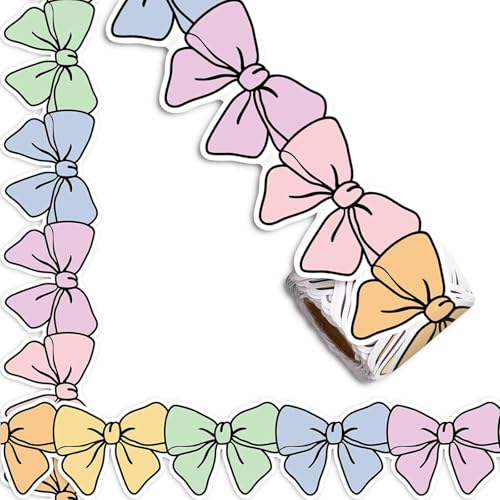 10m Bowknot Bulletin Board Grenze Buntes Bögen Bulletin Border Tric Board Aufkleber Für Klassenzimmer Dekoration Bunte Bögen Bogenknotenverkleidung Für Posterbretter von CeaBulo