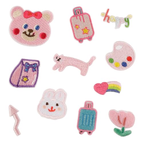 11 PCs Koffer Bestickte Flecken Katzen Eisen Auf Flecken Kaninchen Reparaturflecken Auf Applique Flecken Für Die Beutel Nähen 11 PCs Koffer Bestickte Flecken Katzen Eisen Auf Flecken Kaninchen Reparaturflecken Auf Applique Flecken Für Die Beutel Nähen von CeaBulo
