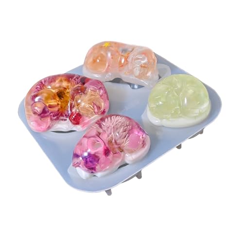 3d Hunde Kätzchen Silikonkerzenform Tierische Silikonkerzenformen Für Epoxidharz Kerzenseife Schokoladen Fondantformen von CeaBulo