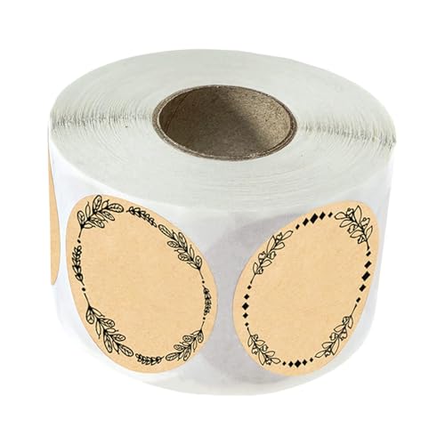 500 PCS Klebstoff Braune Etiketten Mit Kranzentwürfen Zum Schreiben Von Konservenjar Und Scrapbooking Projekten Rundaufkleber Etiketten 500 PCS Klebstoff Braune Etiketten Mit Kranzentwürfen Zum Schreiben Von Konservenjar Und Scrapbooking Projekten Rundaufkleber Etiketten von CeaBulo