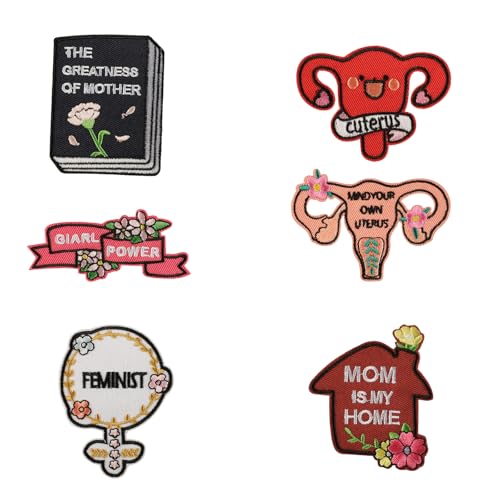 6 PCs Muttertagserie Gestickten Patches Reparaturflecken Eisen Auf Flecken Feministische Nähflecken Für Kleidungschuhe 6 PCs Muttertagserie Gestickten Patches Reparaturflecken Eisen Auf Flecken Feministische Nähflecken Für Kleidungschuhe von CeaBulo