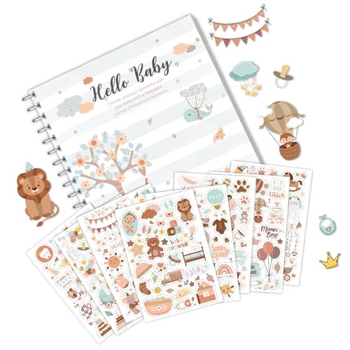 Baby Memory Book Mit Aufkleber Für Jungen Oder Mädchen Erstes Jahr Journal Scrapbook Von Schwangerschaft Bis 1 Geschlechtsneutrales Babybuch von CeaBulo