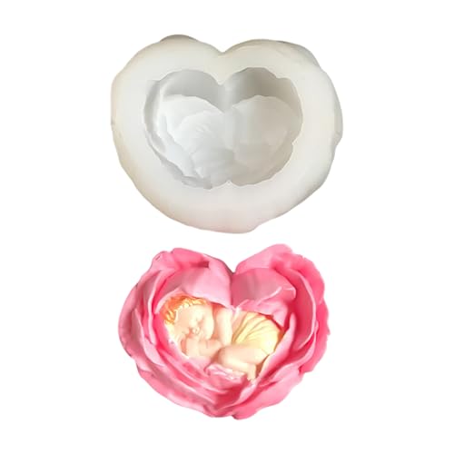 Blumenbaby Silikonkerzenformen Für Epoxidharz Herstellen Kerzenseife Schokoladenkuchen Fondant Formen Silikonseife Formen von CeaBulo