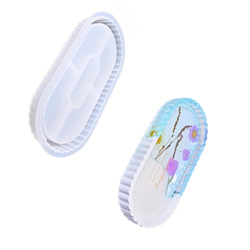 Ovale/runde Formharzschalenformen Für Epoxidharz Kerzenhalter Dekorationsharz Tablett Formen Für Schmucklagerschalen von CeaBulo