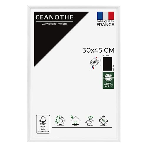 Ceanothe Bilderrahmen 30 x 45 cm aus weißem Holz, für Ausstellungen und ideal für Fotos Hochzeit A4, Essentiels-Kollektion, bruchsicheres Acrylglas, recycelt, hergestellt in Frankreich Ceanothe Bilderrahmen 30 x 45 cm aus weißem Holz, für Ausstellungen und ideal für Fotos Hochzeit A4, Essentiels-Kollektion, bruchsicheres Acrylglas, recycelt, hergestellt in Frankreich von Ceanothe