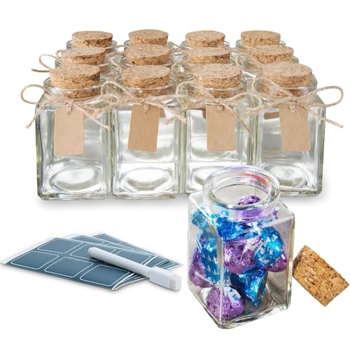 Ceciliec 12er-Pack Leere Kerzengläser, 100ml Mini Quadratische Glasflaschen mit Verschlussstopfen, Mini-Gläser mit Korkdeckeln für die Herstellung von Kerzen, Hochzeitsgeschenke & Tränke Ceciliec 12er-Pack Leere Kerzengläser, 100ml Mini Quadratische Glasflaschen mit Verschlussstopfen, Mini-Gläser mit Korkdeckeln für die Herstellung von Kerzen, Hochzeitsgeschenke & Tränke von Ceciliec