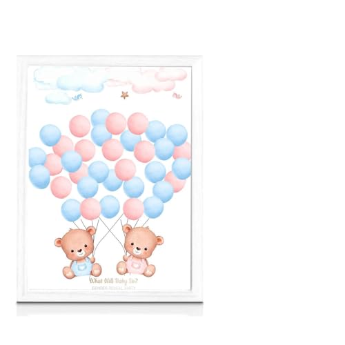 Ceeyoll 1 Poster zur Bekanntgabe des Geschlechts des Babys, Vorhersage des Geschlechts des Babys, 1 Abstimmungsposter, 36 Aufkleber, geeignet für die Babyparty zur Bekanntgabe des Geschlechts von Ceeyoll