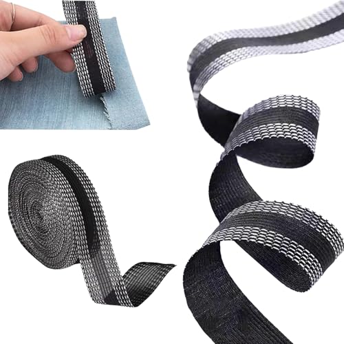 Ceeyoll 10m Saumband Zum Aufbügeln, Hosenband Selbstklebend, Kleidung Aufbügeln Klebeband, Hosen Stoff Band Bügelband zum Kürzenvon Hosen für Kleidung Stoffe, für Säume Vorhang. von Ceeyoll