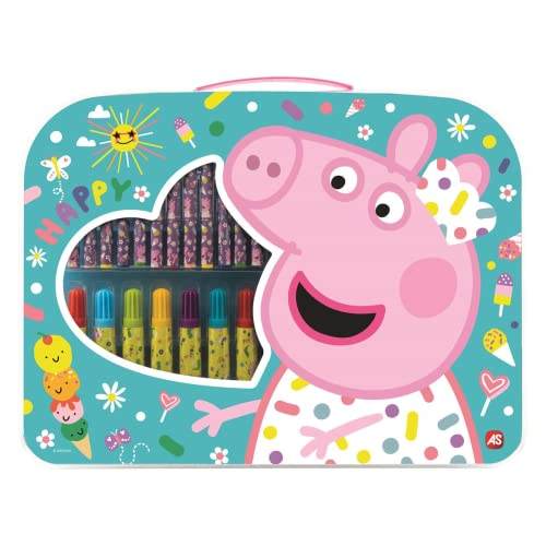 Cefa Toys 21878 Peppa Pig Künstlerkoffer, 12 Filzstiften, 6 Buntstiften, Lineal, Bleistift, Radiergummi und Spitzer. 32 x 25 x 2 cm, bunt Cefa Toys 21878 Peppa Pig Künstlerkoffer, 12 Filzstiften, 6 Buntstiften, Lineal, Bleistift, Radiergummi und Spitzer. 32 x 25 x 2 cm, bunt von Cefa Toys