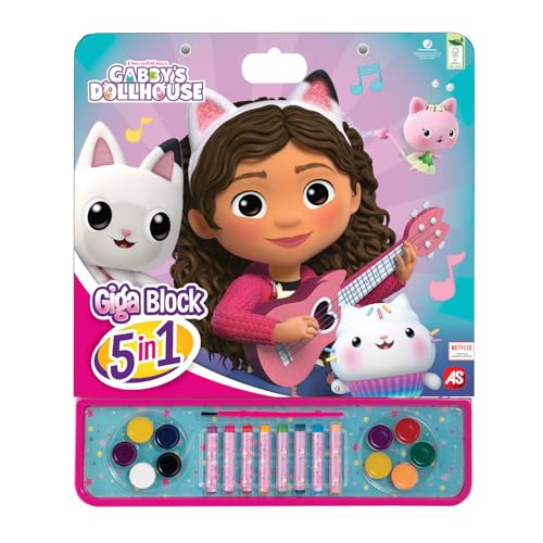 Cefa Toys Giga Block 5-in-1 Aktivitäten: Das Puppenhaus von Gabby, 25 FSC-Malblätter, 8 Wachsmalstifte, 5 Filzstifte, 5 Aquarellfarben und Sticker-Blatt. Geeignet für Kinder ab 3 Jahren. Cefa Toys Giga Block 5-in-1 Aktivitäten: Das Puppenhaus von Gabby, 25 FSC-Malblätter, 8 Wachsmalstifte, 5 Filzstifte, 5 Aquarellfarben und Sticker-Blatt. Geeignet für Kinder ab 3 Jahren. von Cefa Toys