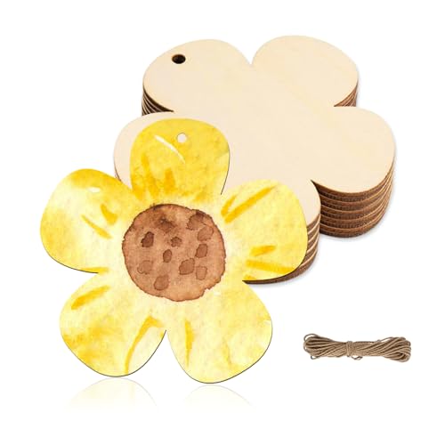 Ceihwa 10 Stück Holzblumen zum Bemalen 7.5 CM,Deko Holzblumen Scheiben Mit Schnur,Holzplatten zum Basteln Fur Blumen Aus Holzscheiben Natur,Holz Blumen zum Aufhängen,Wooden Flower,Bastelzubehör Ceihwa 10 Stück Holzblumen zum Bemalen 7.5 CM,Deko Holzblumen Scheiben Mit Schnur,Holzplatten zum Basteln Fur Blumen Aus Holzscheiben Natur,Holz Blumen zum Aufhängen,Wooden Flower,Bastelzubehör von Ceihwa