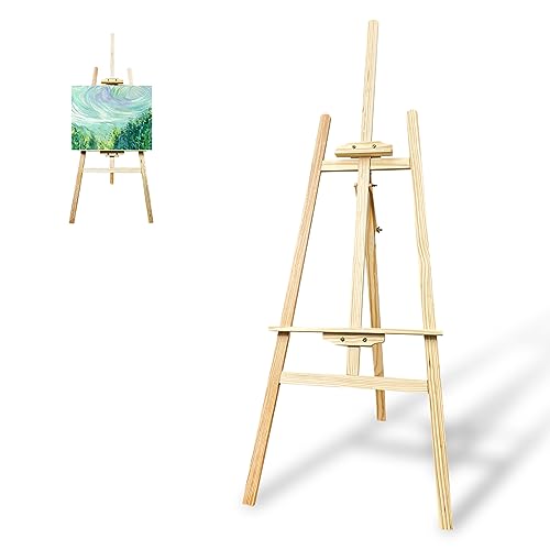 Ceisazira Staffelei Holz Groß 150Cm, Verstellbare Leinwand Ständer, Feldstaffelei, Staffeleien, Standstaffelei, Dreibein Holzstaffelei für Hochzeit, Events, Kunstmalerei, Ausstellung, Außenwerbung Ceisazira Staffelei Holz Groß 150Cm, Verstellbare Leinwand Ständer, Feldstaffelei, Staffeleien, Standstaffelei, Dreibein Holzstaffelei für Hochzeit, Events, Kunstmalerei, Ausstellung, Außenwerbung von Ceisazira