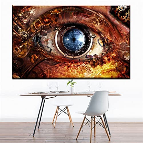 Diamond Painting Set, Steampunk-Auge DIY 5D Diamant Painting Bilder Full Groß Kristall Strass Stickerei Diamant Malerei Kits für Wohnzimmer Schlafzimmer Büro Wand Dekoration Square Drill 100x200cm von Cekog