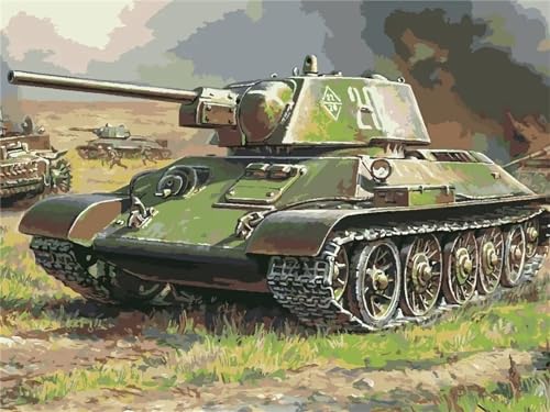 Panzer Malen nach Zahlen Erwachsene DIY Handgemalt Ölgemälde Malerei auf Leinwand Kinder Anfänger Malsets mit Pinseln Acrylic Paint by Numbers Kits Haus Wand Decor Geschenk 40x50cm,ohne Rahmen Panzer Malen nach Zahlen Erwachsene DIY Handgemalt Ölgemälde Malerei auf Leinwand Kinder Anfänger Malsets mit Pinseln Acrylic Paint by Numbers Kits Haus Wand Decor Geschenk 40x50cm,ohne Rahmen von Cekog