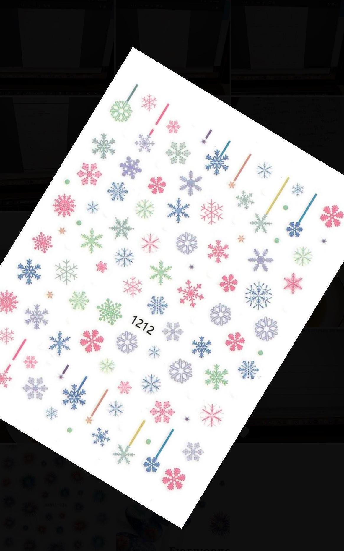 3 D Bunte Schneeflocken Nail Art Selbstklebende Abziehbilder/ Winter Kunst/ Christmasart/ Geschenkideen Für Sie Ihn Kinder Zur Party 3 D Bunte Schneeflocken Nail Art Selbstklebende Abziehbilder/ Winter Kunst/ Christmasart/ Geschenkideen Für Sie Ihn Kinder Zur Party von CelebrationCuration