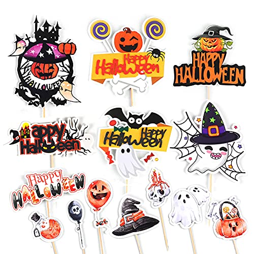 Halloween Tortendeko, Halloween Tortenaufleger, Halloween torten deko, Cake Topper Kuchendeko, (30PCS) von Celemela