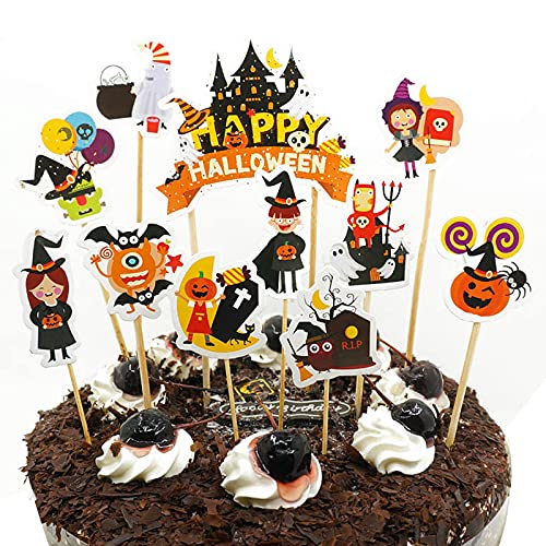 Halloween Tortendeko, Halloween Tortenaufleger, Halloween torten deko, Cake Topper Kuchendeko, (11PCS) von Celemela