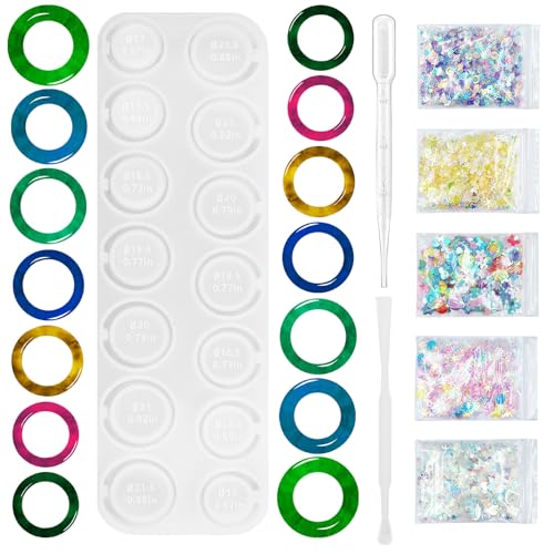 Celepoir Epoxidharz Formen Ringe, DIY Ring Formen Silikon Form, UV Resin Form Ringe Schmuck, Epoxidharz Schmuck Set, für Selber Machen Fingerringe, Anhänger und Schmuckbasteleien Herstellen Celepoir Epoxidharz Formen Ringe, DIY Ring Formen Silikon Form, UV Resin Form Ringe Schmuck, Epoxidharz Schmuck Set, für Selber Machen Fingerringe, Anhänger und Schmuckbasteleien Herstellen von Celepoir