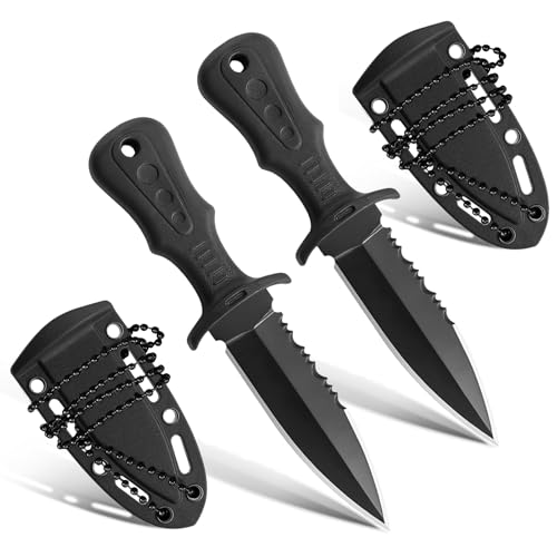 2Pcs Neck Knife Messer Kette 121mm Messer Outdoor Ketten Messer Outdoor Messer Gürtelmesser Edelstahl mit Gezackt mit Kunststoffscheide und Kugelkette für den Einsatz im Freien Selbstverteidigung 2Pcs Neck Knife Messer Kette 121mm Messer Outdoor Ketten Messer Outdoor Messer Gürtelmesser Edelstahl mit Gezackt mit Kunststoffscheide und Kugelkette für den Einsatz im Freien Selbstverteidigung von Celiodd