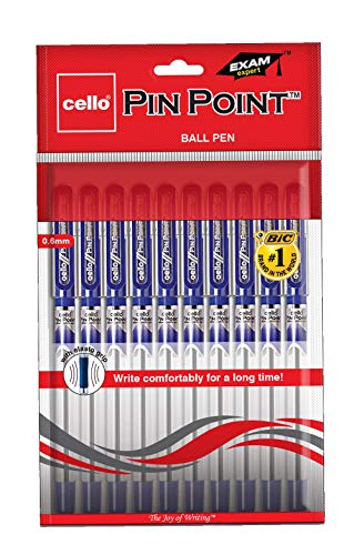 Cello Pinpoint Kugelschreiber-Set, Blau, 10 Stück von Cello