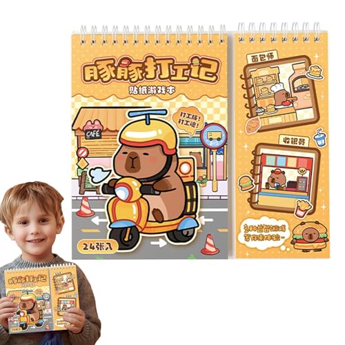 Capybara niedliche Scrapbooking-Aufkleber, ästhetische Scrapbooking-Aufkleber, Capybara Decals – Scrapbooking-Aufkleber, Cartoon-Szene, Aufkleber Capybara niedliche Scrapbooking-Aufkleber, ästhetische Scrapbooking-Aufkleber, Capybara Decals – Scrapbooking-Aufkleber, Cartoon-Szene, Aufkleber von Celuicion
