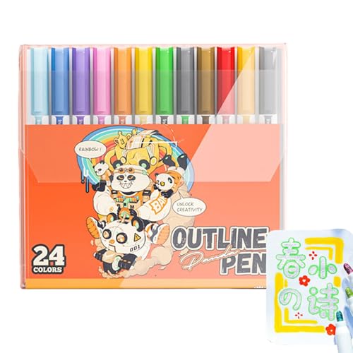 Celuicion Konturenstifte, Konturenmarker | Schimmernde Marker-Stifte – Kreativmarker zum Zeichnen von Kritzelkarten, Malstift-Set für Weihnachtskarten Celuicion Konturenstifte, Konturenmarker | Schimmernde Marker-Stifte – Kreativmarker zum Zeichnen von Kritzelkarten, Malstift-Set für Weihnachtskarten von Celuicion