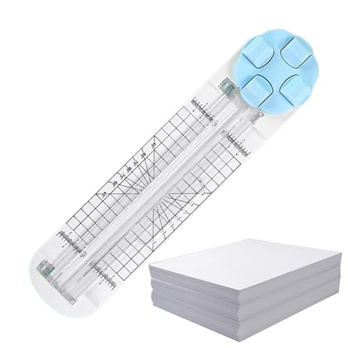 Celuicion Papierschneider mit Schieber | 4-in-1 Multifunktioneller Papierschneider,Gutschein- und für Weihnachtsbüro Klassenzimmer Empfang Scrapbook Verpackung Geschenke Celuicion Papierschneider mit Schieber | 4-in-1 Multifunktioneller Papierschneider,Gutschein- und für Weihnachtsbüro Klassenzimmer Empfang Scrapbook Verpackung Geschenke von Celuicion