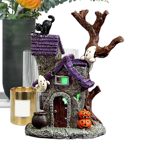 Celuicion Spukhaus Dekoration - Leuchtende Resin Dorfstatue | Resin Mit -Motiv Für Wohnzimmer Küche Celuicion Spukhaus Dekoration - Leuchtende Resin Dorfstatue | Resin Mit -Motiv Für Wohnzimmer Küche von Celuicion