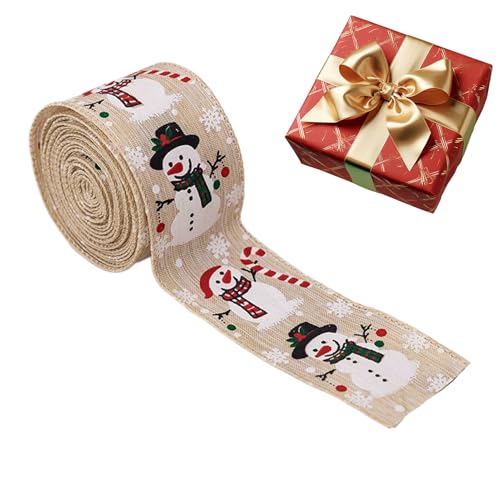 Celuicion Weihnachtsband, Band Für Bastelarbeiten, Dekoratives Juteband 5 Meter Für Haarschmuck Geburtstagsfeier Weihnachtsbaum Celuicion Weihnachtsband, Band Für Bastelarbeiten, Dekoratives Juteband 5 Meter Für Haarschmuck Geburtstagsfeier Weihnachtsbaum von Celuicion