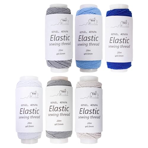Dehnbare elastische Schnur, Schnüre und Fäden für Perlen, 6 Rollen elegante elastische Schnur – elastische Schnur für Schmuckherstellung, Perlenkordeln, hohe Flexibilität für Armbänder und C Dehnbare elastische Schnur, Schnüre und Fäden für Perlen, 6 Rollen elegante elastische Schnur – elastische Schnur für Schmuckherstellung, Perlenkordeln, hohe Flexibilität für Armbänder und C von Celuicion