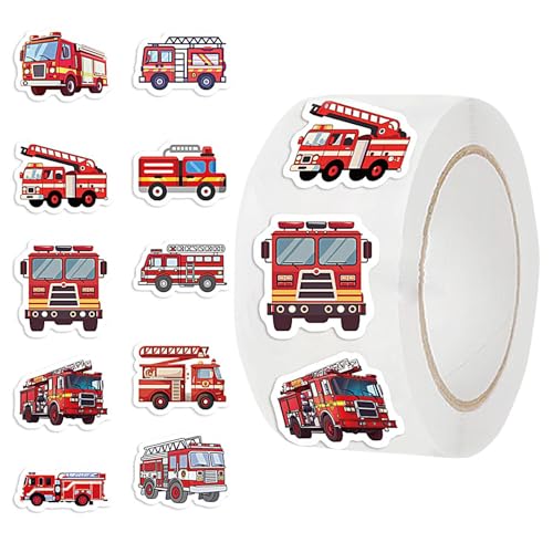 Feuerwehrlastwagen Aufkleber, Feuerwehraufkleber | Wasserdichtes 500-fach selbstklebender Feuerwehrauto-Aufkleber, Fahrzeugaufkleber - Dekorative Cartoon -Geburtstagsfeier -Vorräte, Notebook -Umschlag Feuerwehrlastwagen Aufkleber, Feuerwehraufkleber | Wasserdichtes 500-fach selbstklebender Feuerwehrauto-Aufkleber, Fahrzeugaufkleber - Dekorative Cartoon -Geburtstagsfeier -Vorräte, Notebook -Umschlag von Celuicion