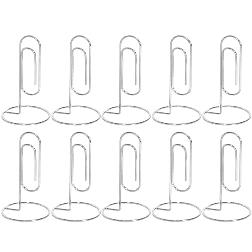 Fotohalter für Tische, 10 x kreative Tischbilderhalter aus Metall, Halterung für Fotoclips, verzinkt, multifunktionaler Fotohalter aus Draht für Notizen aus Papier und Fotohalter für Tische, 10 x kreative Tischbilderhalter aus Metall, Halterung für Fotoclips, verzinkt, multifunktionaler Fotohalter aus Draht für Notizen aus Papier und von Celuicion