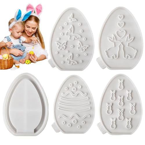 -Silikonformen für Harz, Osterhasen Silikonform | 5 x Osterhasen-Epoxidharz-Formen in Eiform – hohle Silikonformen für Projektio-Design -Silikonformen für Harz, Osterhasen Silikonform | 5 x Osterhasen-Epoxidharz-Formen in Eiform – hohle Silikonformen für Projektio-Design von Celuicion