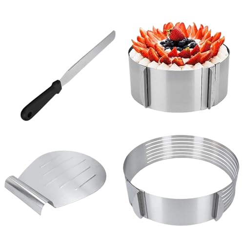 Tortenschneider, Tortenschneider, Tortenschichtschneider, Verstellbarer Tortenschneider, Tortenheber, Kuchenleveler, Tortenschneider, Edelstahl für Feiern, Freunde, Weihnachten, Anniver Tortenschneider, Tortenschneider, Tortenschichtschneider, Verstellbarer Tortenschneider, Tortenheber, Kuchenleveler, Tortenschneider, Edelstahl für Feiern, Freunde, Weihnachten, Anniver von Celuicion