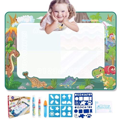Aqua Infinity Canvas Toy, Aqua Infinity Canvas Mat, Water Doodle Mat, Aqua Infinity Canvas for Kids, Aqua Magic Drawing Board (Dinosaur,M(31.5 x 23.6 inch/80 * 60 cm)) von Cemssitu