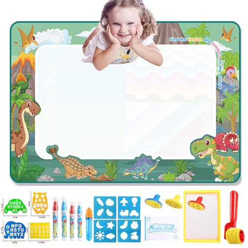 Aqua Infinity Canvas Toy, Aqua Infinity Canvas Mat, Water Doodle Mat, Aqua Infinity Canvas for Kids, Aqua Magic Drawing Board (Dinosaur,XL(59 x 39 inch/150 * 100 cm)) von Cemssitu