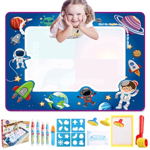 Aqua Infinity Canvas Toy, Aqua Infinity Canvas Mat, Water Doodle Mat, Aqua Infinity Canvas for Kids, Aqua Magic Drawing Board (Space,L (39.4 x 31.5 inch/100 * 80 cm)) von Cemssitu