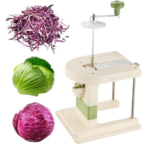 Cabbage Shredder, Japanese Cabbage Slicer Shredder, Cabbage Cutter Shredder Machine, Multi-Function Vegetable Cutter, Hand-Cranked Cabbage Machine for Home Kitchen von Cemssitu