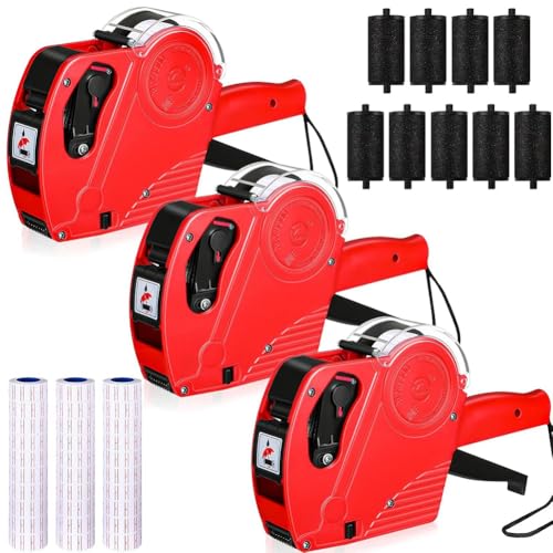 3er-Pack 8-Stellige Preisauszeichner-Set mit 30 Etikettenrollen und 9 Tintenwalzen, Blau 3er-Pack 8-Stellige Preisauszeichner-Set mit 30 Etikettenrollen und 9 Tintenwalzen, Blau von Cenei