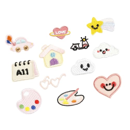 12 PCs Schöne Hausreparaturflecken Gläser Eisen Auf Flecken Gestickte Pflaster Wolke Nähen Sie Applikationen Für Kleidung 12 PCs Schöne Hausreparaturflecken Gläser Eisen Auf Flecken Gestickte Pflaster Wolke Nähen Sie Applikationen Für Kleidung von Cenifin